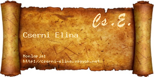 Cserni Elina névjegykártya
